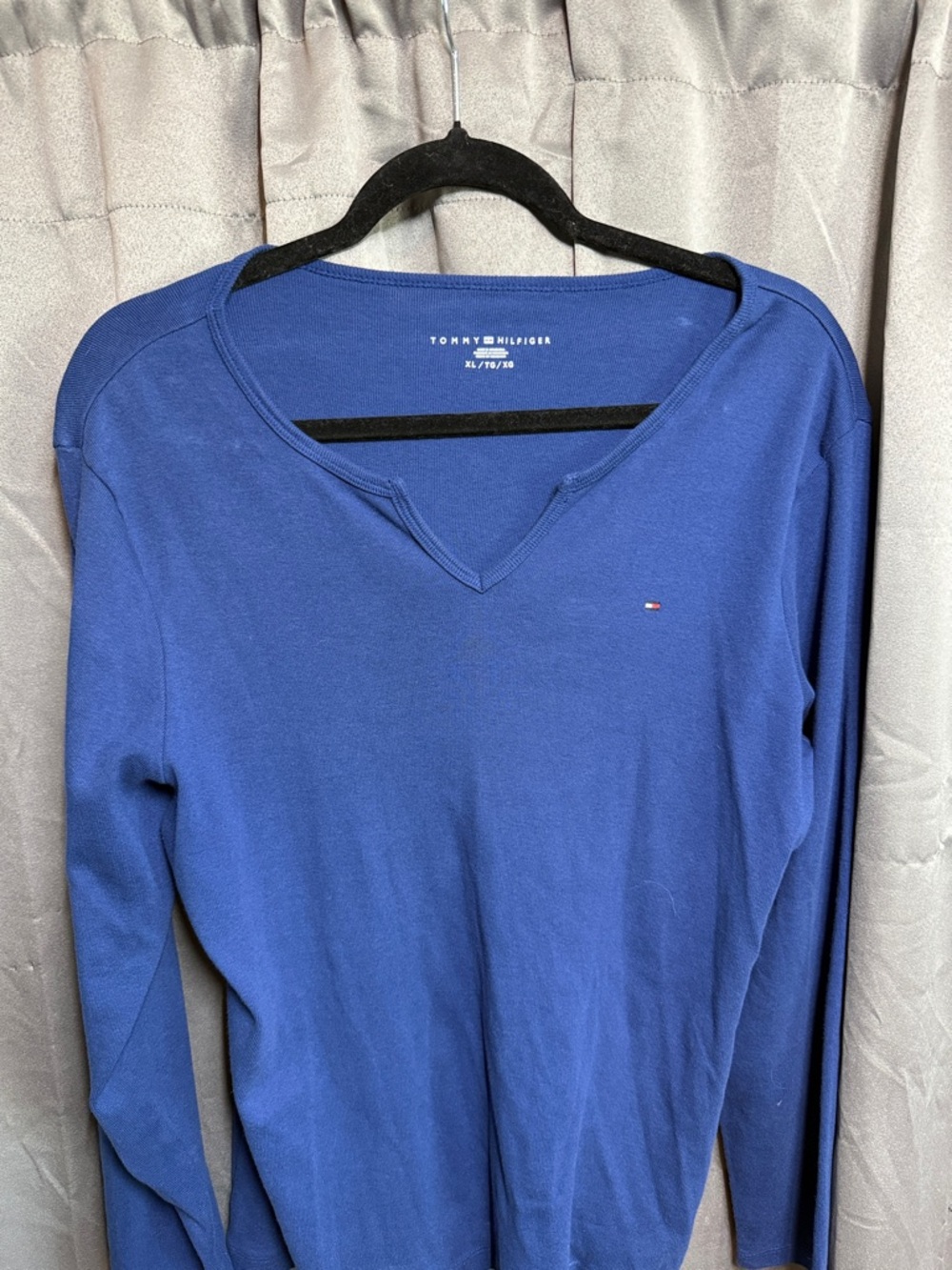 Tommy Hilfiger Royal Blue V-Neck Long Sleeve Sweatshirt
